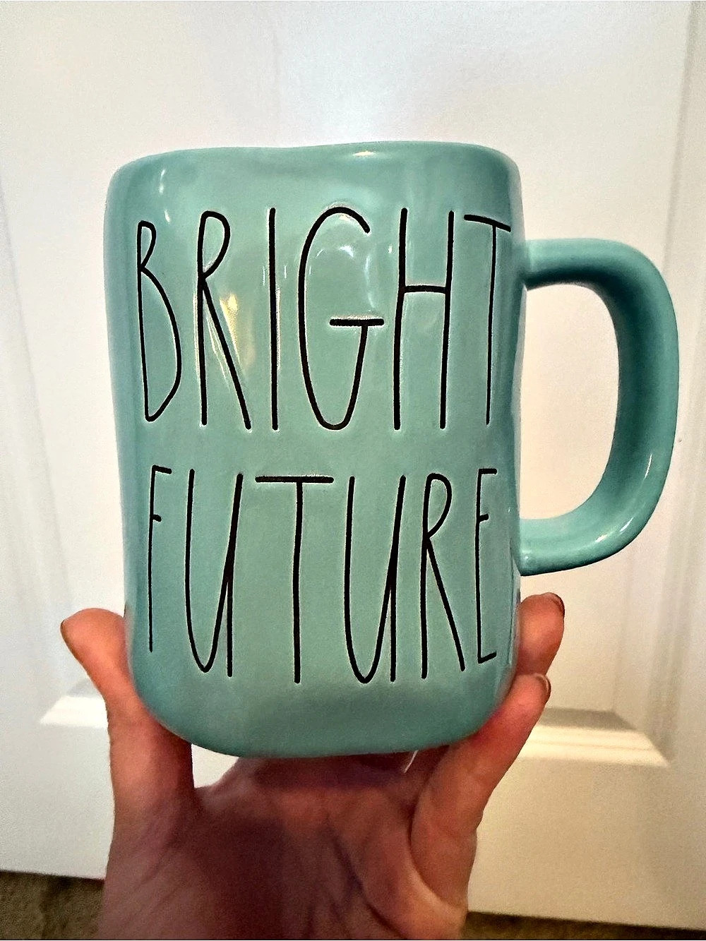 Rae Dunn Bright Future Ceramic Mug Blue - EUC